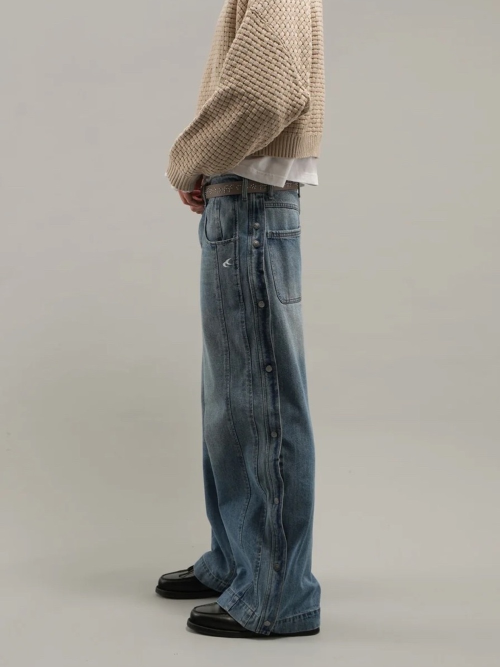 Scuffers NWT Hotel Blue Pants Denim Baggy Oversized Grunge Street Mens 46